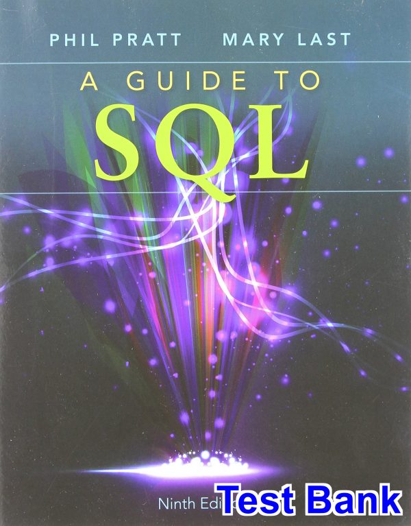 Guide to SQL 9th Edition Pratt Test Bank