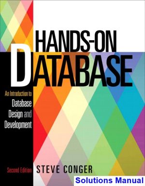 Hands-On Database 2nd Edition Steve Conger Solutions Manual