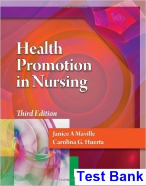 Health Promotion in Nursing 3rd Edition Maville Test Bank