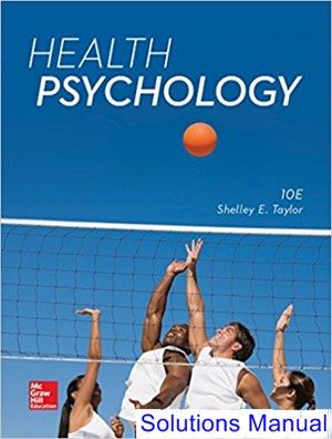 Health Psychology 10th Edition Taylor Solutions Manual