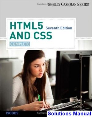 HTML5 and CSS Complete 7th Edition Woods Solutions Manual