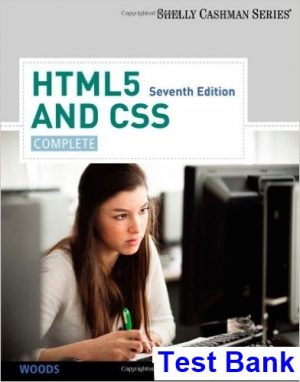 HTML5 and CSS Complete 7th Edition Woods Test Bank