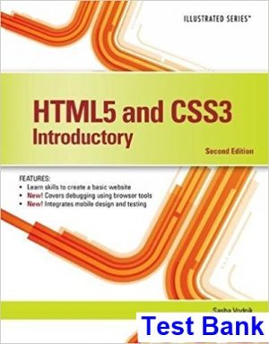 HTML5 and CSS3 Illustrated Introductory 2nd Edition Vodnik Test Bank
