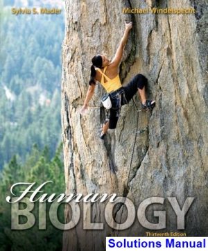 Human Biology 13th Edition Mader Solutions Manual