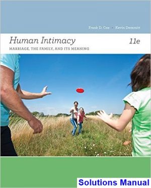 Human Intimacy Marriage the Family and Its Meaning 11th Edition Cox Solutions Manual
