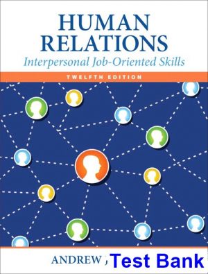 Human Relations Interpersonal Job-Oriented Skills 12th Edition DuBrin Test Bank