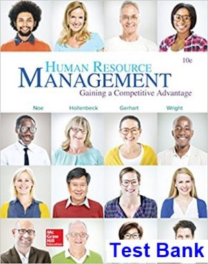 Human Resource Management Gaining A Competitive Advantage 10th Edition Noe Test Bank
