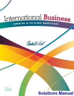 International Business Competing in the Global Marketplace 10th Edition Hill Solutions Manual