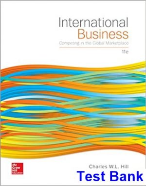 International Business Competing in the Global Marketplace 11th Edition Hill Test Bank