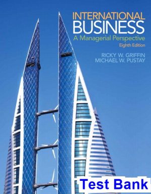 International Business A Managerial Perspective 8th Edition Griffin Test Bank