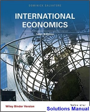 International Economics 12th Edition Salvatore Solutions Manual