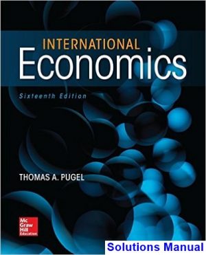 International Economics 16th Edition Thomas Pugel Solutions Manual
