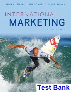 International Marketing 16th Edition Cateora Test Bank
