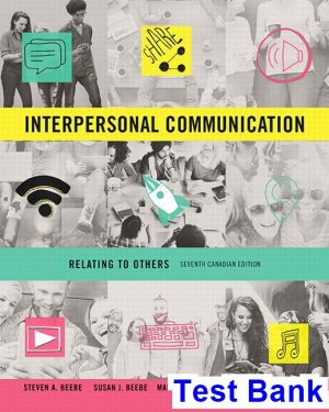 Interpersonal Communication Relating to Others Canadian 7th Edition Beebe Test Bank