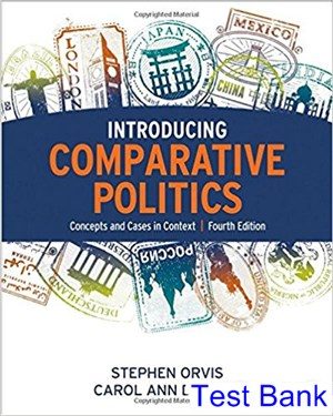 Introducing Comparative Politics Concepts and Cases in Context 4th Edition Orvis Test Bank