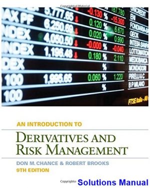 Introduction to Derivatives and Risk Management 9th Edition Chance Solutions Manual