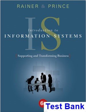 Introduction to Information Systems 6th Edition Rainer Test Bank