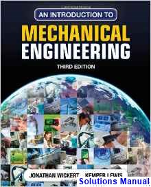 Introduction to Mechanical Engineering 3rd Edition Wickert Solutions Manual