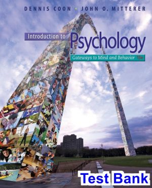 Introduction to Psychology Gateways to Mind and Behavior with Concept Maps and Reviews 13th Edition Coon Test Bank