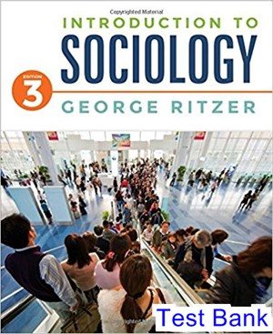 Introduction to Sociology 3rd Edition Ritzer Test Bank