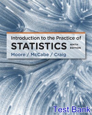 Introduction to the Practice of Statistics 9th Edition Moore Test Bank