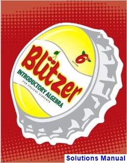 Introductory Algebra for College Students 6th Edition Blitzer Solutions Manual