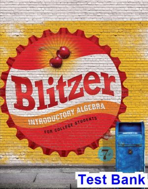 Introductory Algebra for College Students 7th Edition Blitzer Test Bank