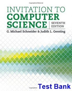 Invitation to Computer Science 7th Edition Schneider Test Bank
