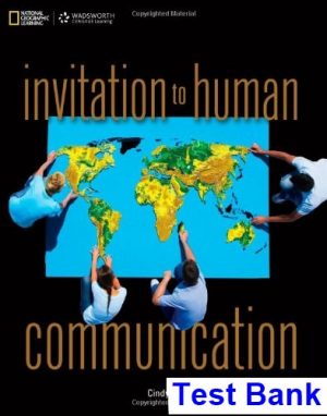 Invitation to Human Communication 1st Edition Griffin Test Bank