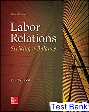 Labor Relations Striking a Balance 5th Edition Budd Test Bank