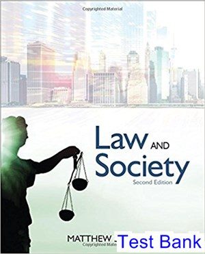Law and Society 2nd Edition Lippman Test Bank
