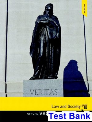 Law and Society Canadian 4th Edition Vago Test Bank