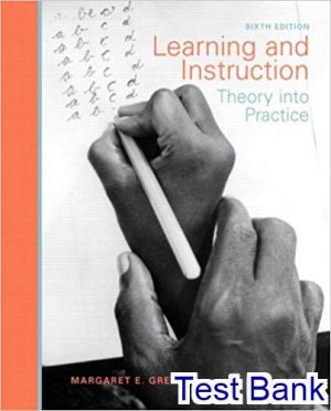Learning And Instruction Theory Into Practice 6th Edition Gredler Test Bank