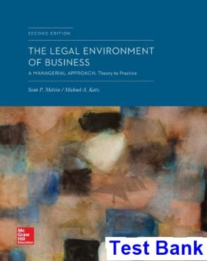 Legal Environment of Business A Managerial Approach Theory to Practice 2nd Edition Melvin Test Bank