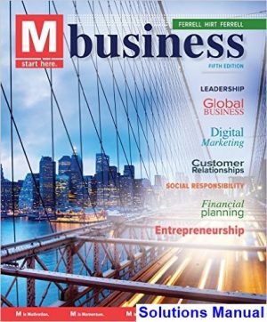 M Business 5th Edition Ferrell Solutions Manual
