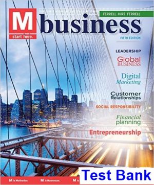 M Business 5th Edition Ferrell Test Bank