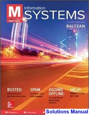 M Information Systems 4th Edition Baltzan Solutions Manual