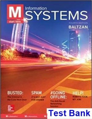 M Information Systems 4th Edition Baltzan Test Bank