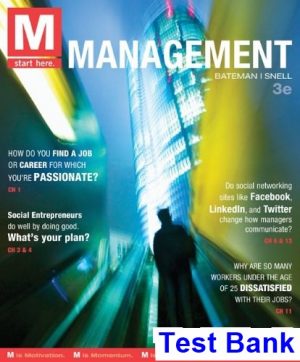 M Management 3rd Edition Bateman Test Bank