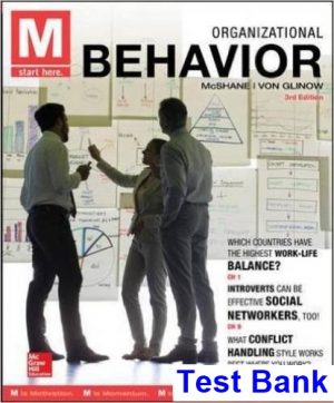 M Organizational Behavior 3rd Edition McShane Test Bank