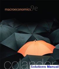 Macroeconomics 9th Edition Colander Solutions Manual