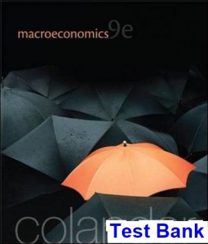Macroeconomics 9th Edition Colander Test Bank