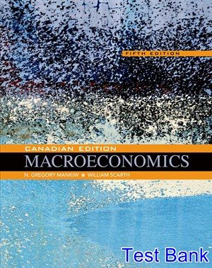 Macroeconomics Canadian 5th Edition Mankiw Test Bank