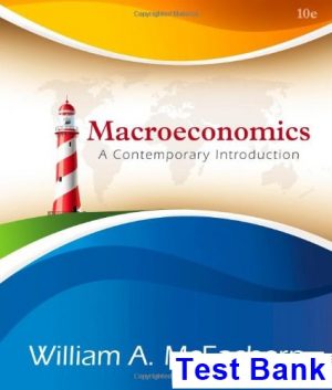 Macroeconomics A Contemporary Approach 10th Edition McEachern Test Bank