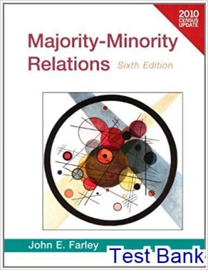 Majority Minority Relations Census Update 6th Edition Farley Test Bank