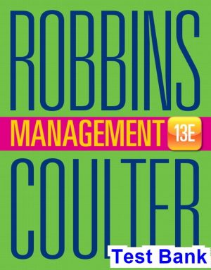 Management 13th Edition Robbins Test Bank