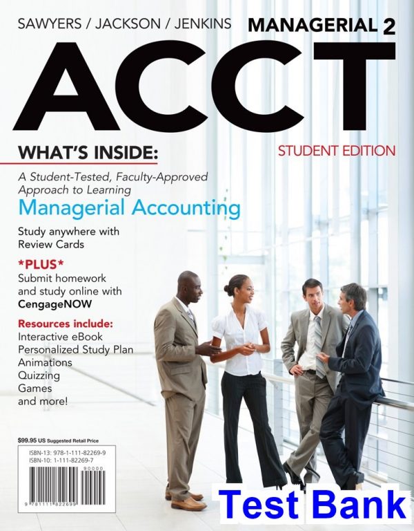 Managerial ACCT2 2nd Edition Sawyers Test Bank