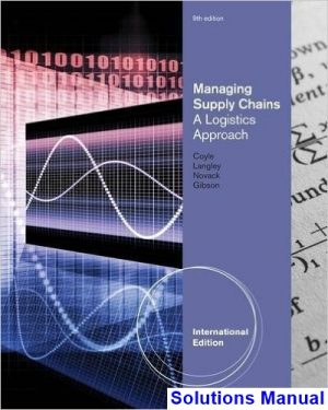 Managing Supply Chains A Logistics Approach International Edition 9th Edition Coyle Solutions Manual