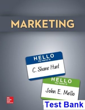 Marketing 1st Edition Hunt Test Bank