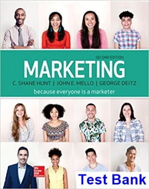 Marketing 2nd Edition Hunt Test Bank